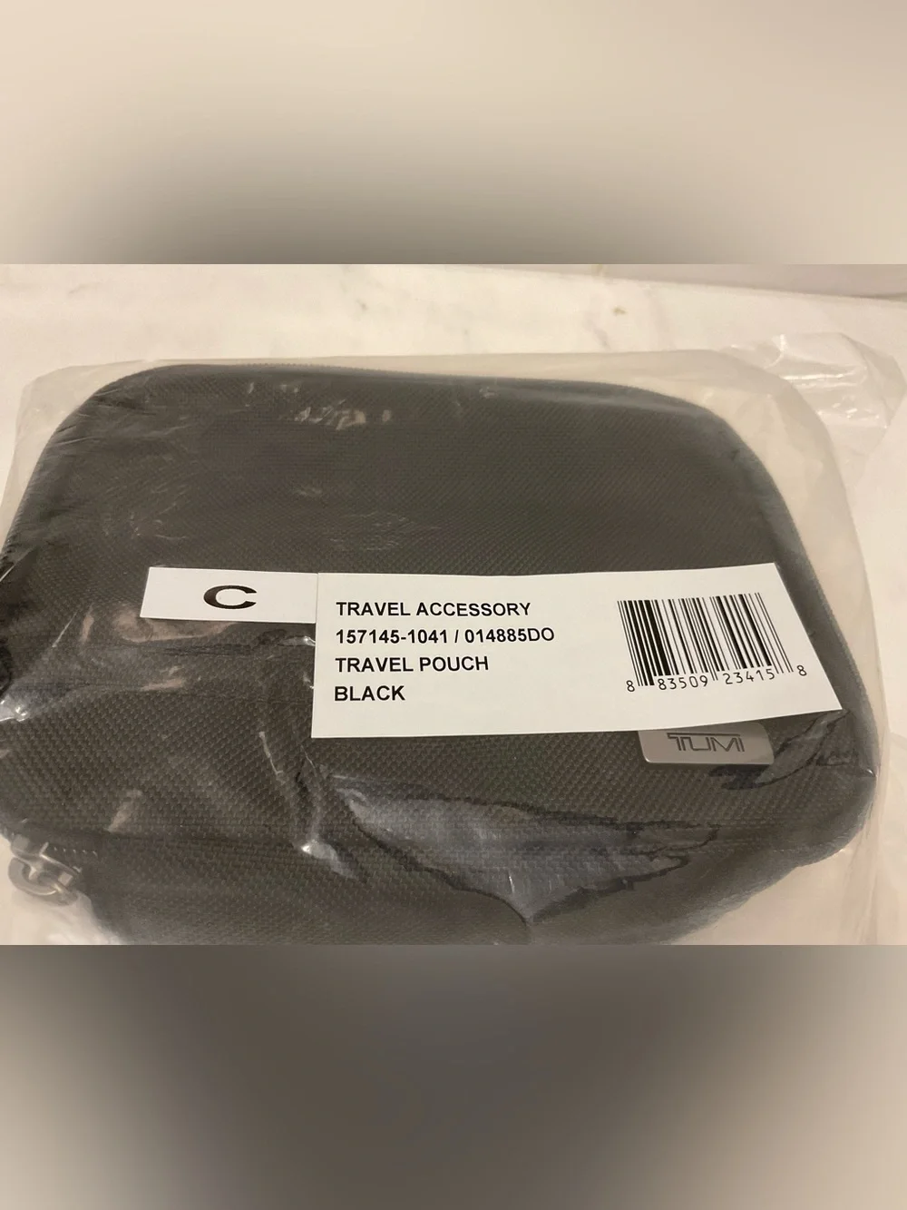 NEW TUMI Zippered CUBE TRAVEL POUCH - Cosmetic Bag - SOLID BLACK